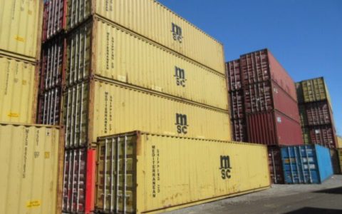 Yellow Shipping Containers